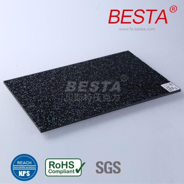 Buy cheap 5mm Thick Black Glitter Acrylic Sheet For Furniture Decoration from wholesalers
