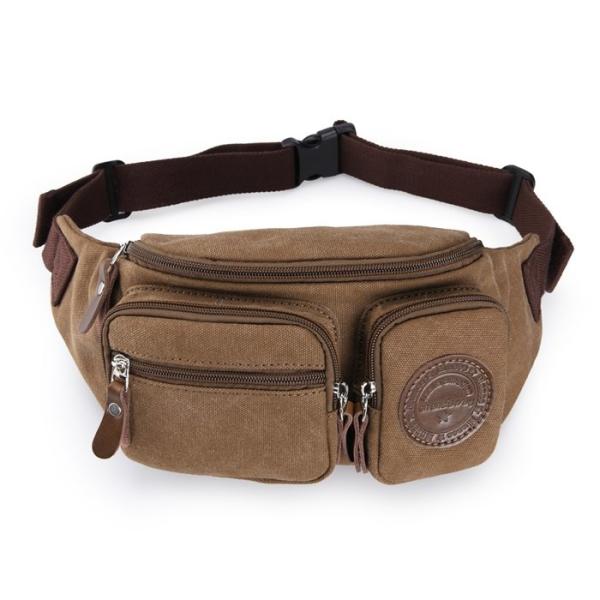 Buy cheap Mens Three Pockets Canvas Waterproof Fanny Pack Waist Bags With Adjustable Strap from wholesalers