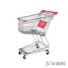 Buy cheap 4 Wheel Supermarket Shopping Trolley 100L 530mm width 980mm height from wholesalers