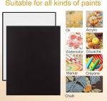 Cotton Primed Black Painting Canvas Panel For Acrylics / Oil / Watercolor Paints