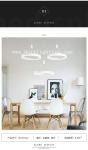 Pendant Lightings And Handelier 500*180*40MM Dinner Lamp White Color