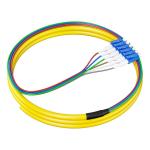 HXCOWO 6 Color SM 9/125 Fiber Pigtails 0.9mm G657A G652D 1.5M LC/UPC Fiber Optic
