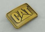 Casting Pewter Custom Made Buckles Gold Plated , Cat Belt Buckle
