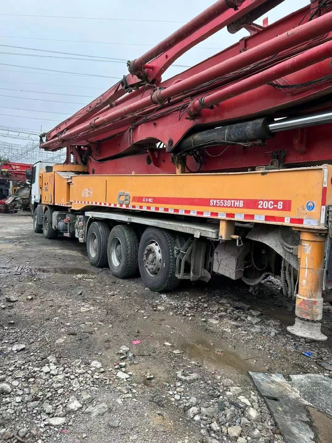 Good Original Condition 2013 San Y 62m Concrete Pump Used Heavy Equipment Construction Machinery Batching Plant