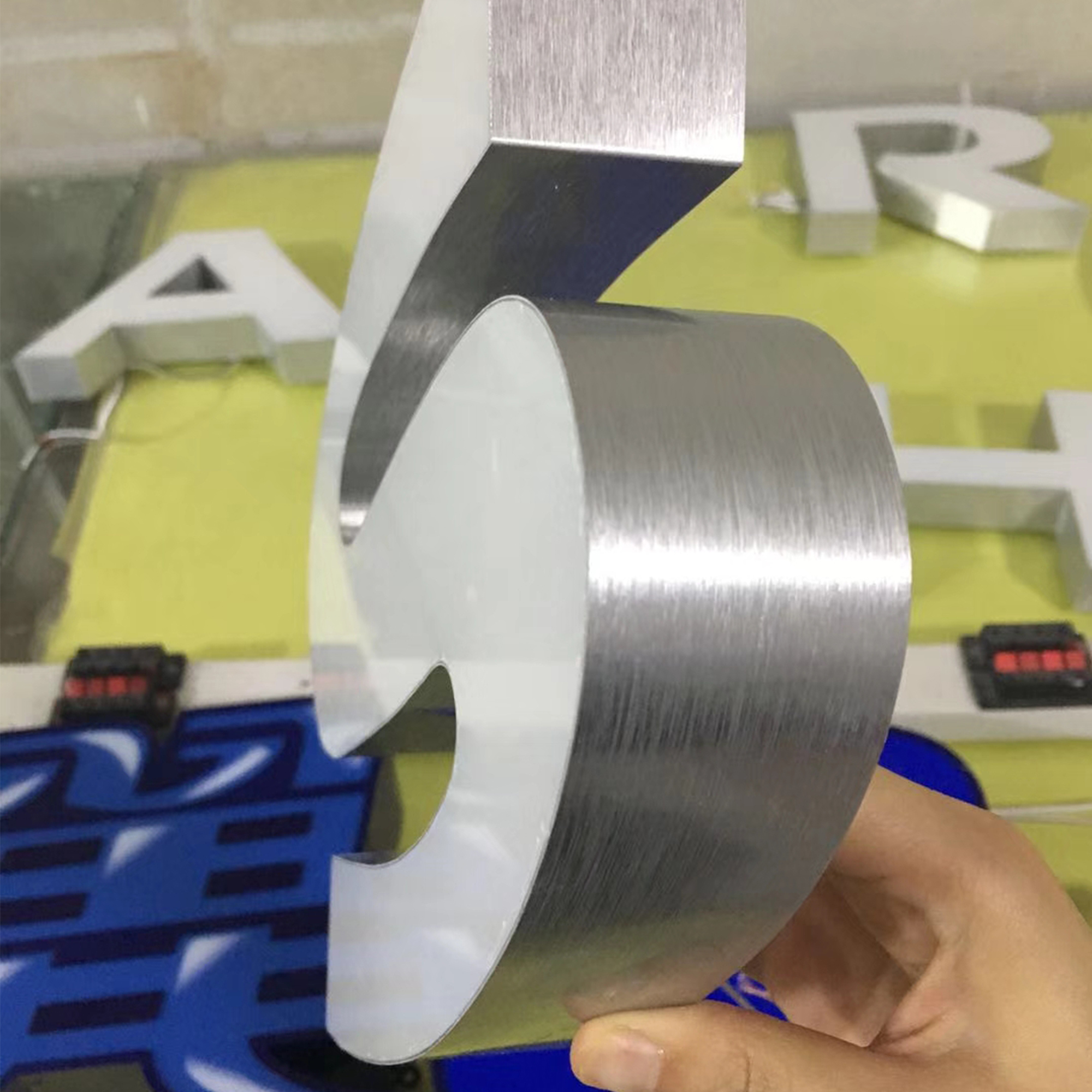 Bent 3D Aluminum Letters With Ejon S13 CNC Channel Letter Bending Machine