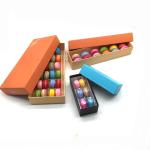 Red Chocolate Rigid Paper Gift Box Packaging 9Pcs With Plastic Clear Inner Food