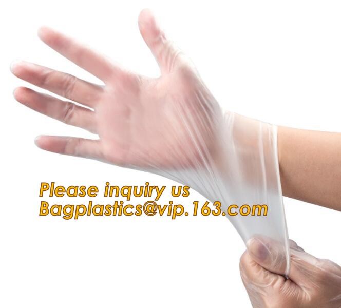 Disposable Clear Poly Hybrid Stretch Gloves, Copolymer Polyethylene PE gloves,household kitchen dining cook transparent