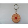 Buy cheap Promotional Cute Chocolate Cookies Silicone Rubber PVC Keychains With Metal Ring , Best Christmas Gift from wholesalers