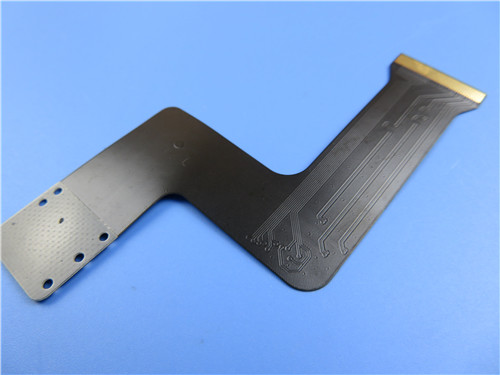 4 Layer 0.3mm Flexible PCB Board With Black Mask