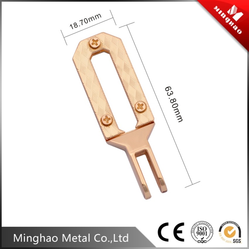 Promotion black square zinc alloy metal accessories,18.7*63.8mm black parts