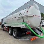 Sinotruk HOWO 6X4 20cbm Sewage Suction Vacuum Tank Truck