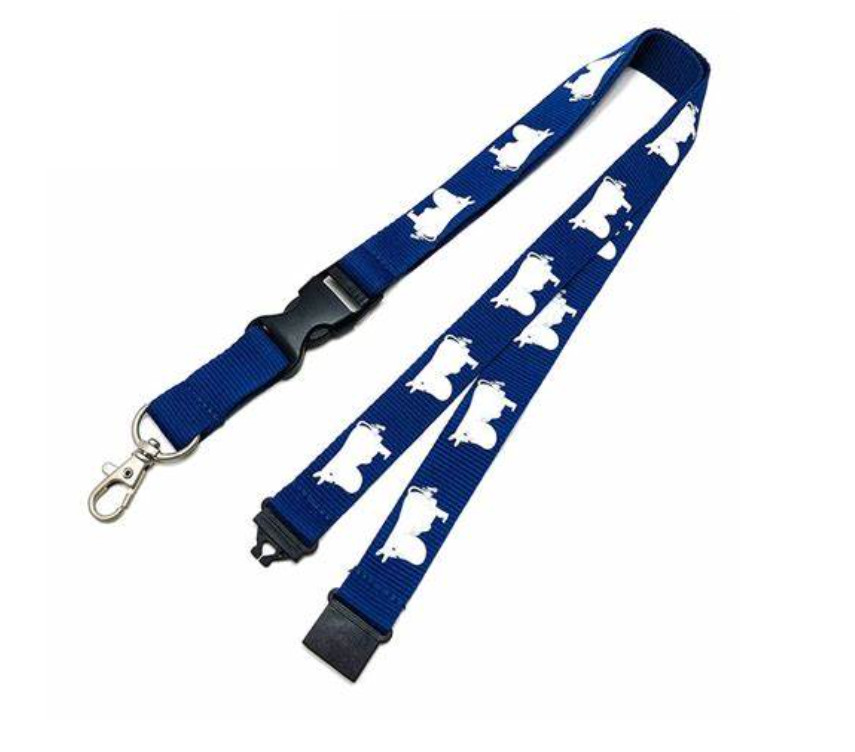 Blank Flat Woven Polyester Lanyards Badge ID Card Holder For Promotion Event Trade Show
