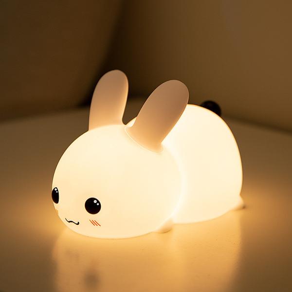 Buy cheap Rabbit Silicone Night Light For Kids 16 Color Changing Kids Night Light USB Baby Nursery Bedside Touch Lamp Night Lights from wholesalers