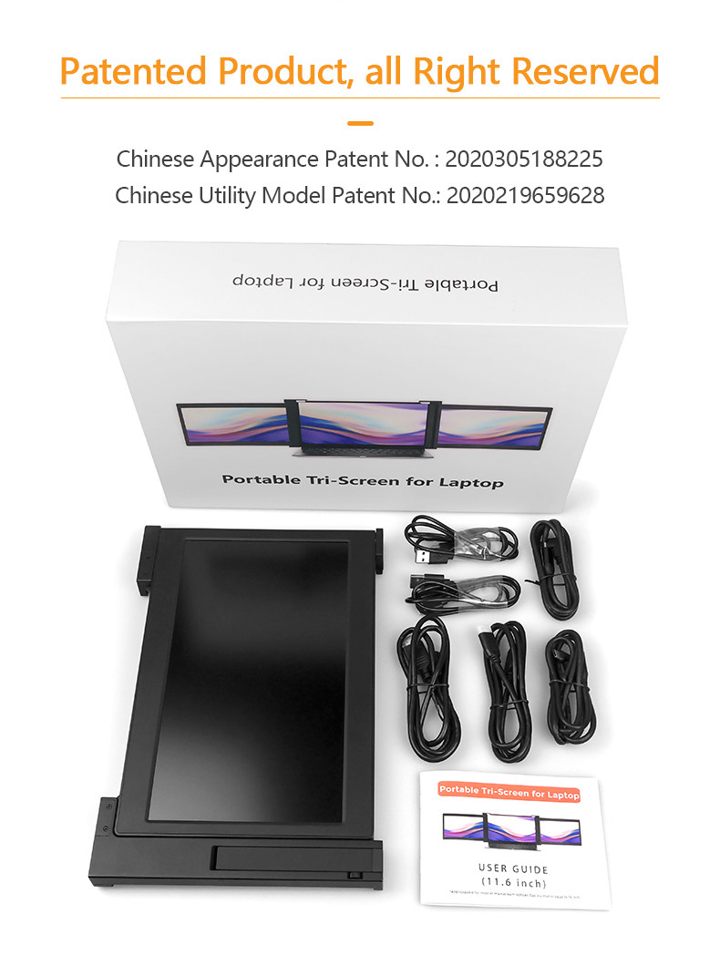 Triple 1920 X 1080 11.6inch Laptop Portable Monitor Usb Type C