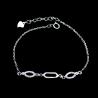 Buy cheap Triangle Design Sterling Silver Chain Bracelet / Cubic Zirconia Cuff Bracelet Jeweler from wholesalers