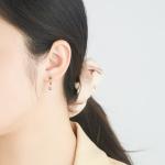 S925 0.6in 1.4g Rainbow Stud Earrings 5A Sterling Silver Medium Size Hoop