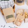 Buy cheap Kraft Paper Sachet Stand Up Pouch Kraft Paper Bag With Window, Sachet Kraft Stand Up Paper Pouch from wholesalers
