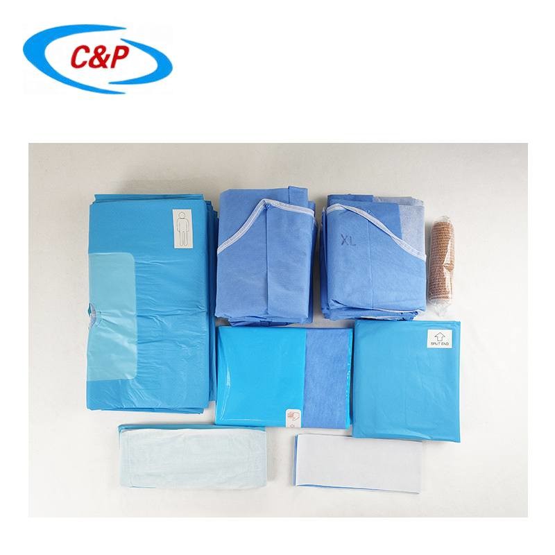 ODM Knee Arthroscopy Disposable Surgical Pack Lower Extremity Drape Blue