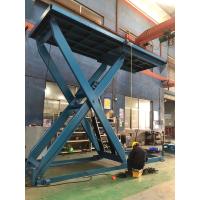 Buy cheap Large Platform Stationary Hydraulic Scissor Lift Table Alarm System Warning product