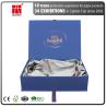 Buy cheap Blue Gold Foil Logo Hair Extension Packaging Boxes Ribbon Closure from wholesalers