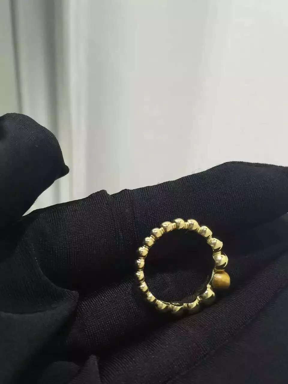 Perlée Variation Ring18K Yellow Gold Ring with Tiger's Eye Stone