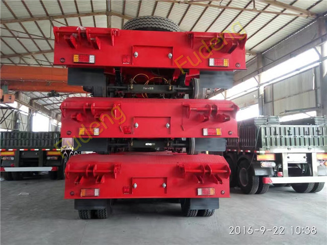 120ton Loading Capacity Low Bed Semi Trailer Of 15000 Mm Overall Length For Heavy Machinery Transport