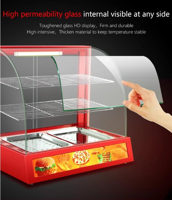 Stainless Steel Commercial Food Display Warmer in with 3 Layers and Easy Operation