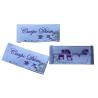 Buy cheap Hi quality Shining Satin surface Woven Labels Washable With Pink Logo ODM from wholesalers