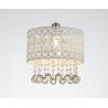 Buy cheap OEM ODM Matt Ivory Metal Etched Pendant Light With Clear Water Drop Bead from wholesalers