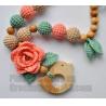 Buy cheap Baby sling necklace, baby bracelet, crochet bracelet, teething bracelet, crochet long funky beaded necklace from wholesalers