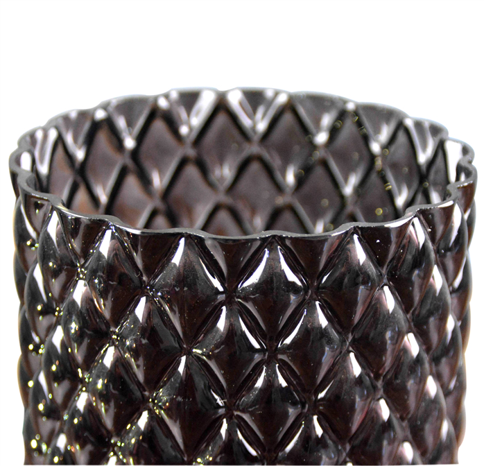 Emobossed Decorative Glass Vase