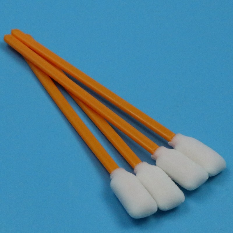 5" Lint Free Rectangular Foam Swab Orange Stick Inkjet Printer Cleaning Foam Swab For Cleanroom