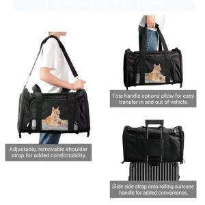 Buy cheap Oxford 10.6in Dog Carrier Airline Approved 17in Foldable Travel Dog Crate from wholesalers