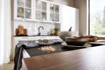 75in Family Stained Plywood Modern Beadboard Kitchen Cabinets U Shape Particle
