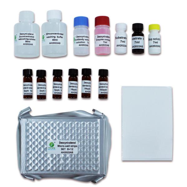 Deoxynivalenol Medical Diagnostic ELISA Kits 2ppb For Feed 96 Wells/Kit