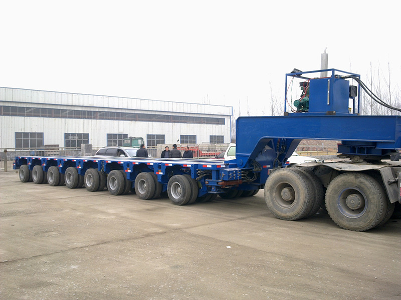Semi-Trailer Self-Propelled Modular Transporter Trailer for Bridge Beam Transport