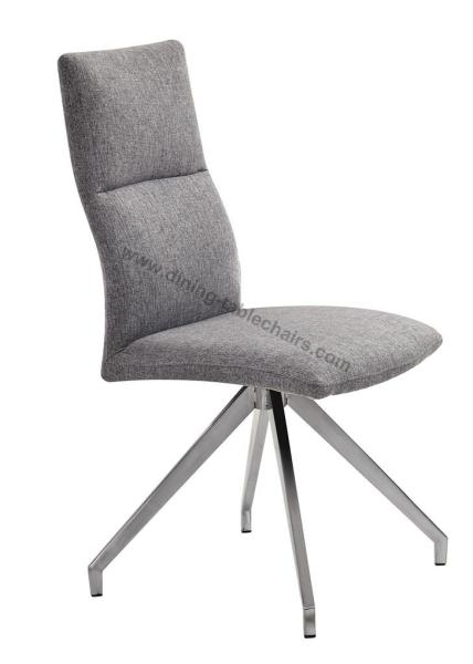 Buy cheap Decorative Luxury Upholstered Dining Chairs Brushed Leg High Density Spong from wholesalers