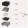 Buy cheap Outdoor Warming Square Wood Burning Firepit for Backyard Patio Garden and Cooking from wholesalers