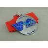 Buy cheap Zinc Alloy Swimming Award Ribbons Medals , Die Stamped Ribbon Personalised Medals from wholesalers