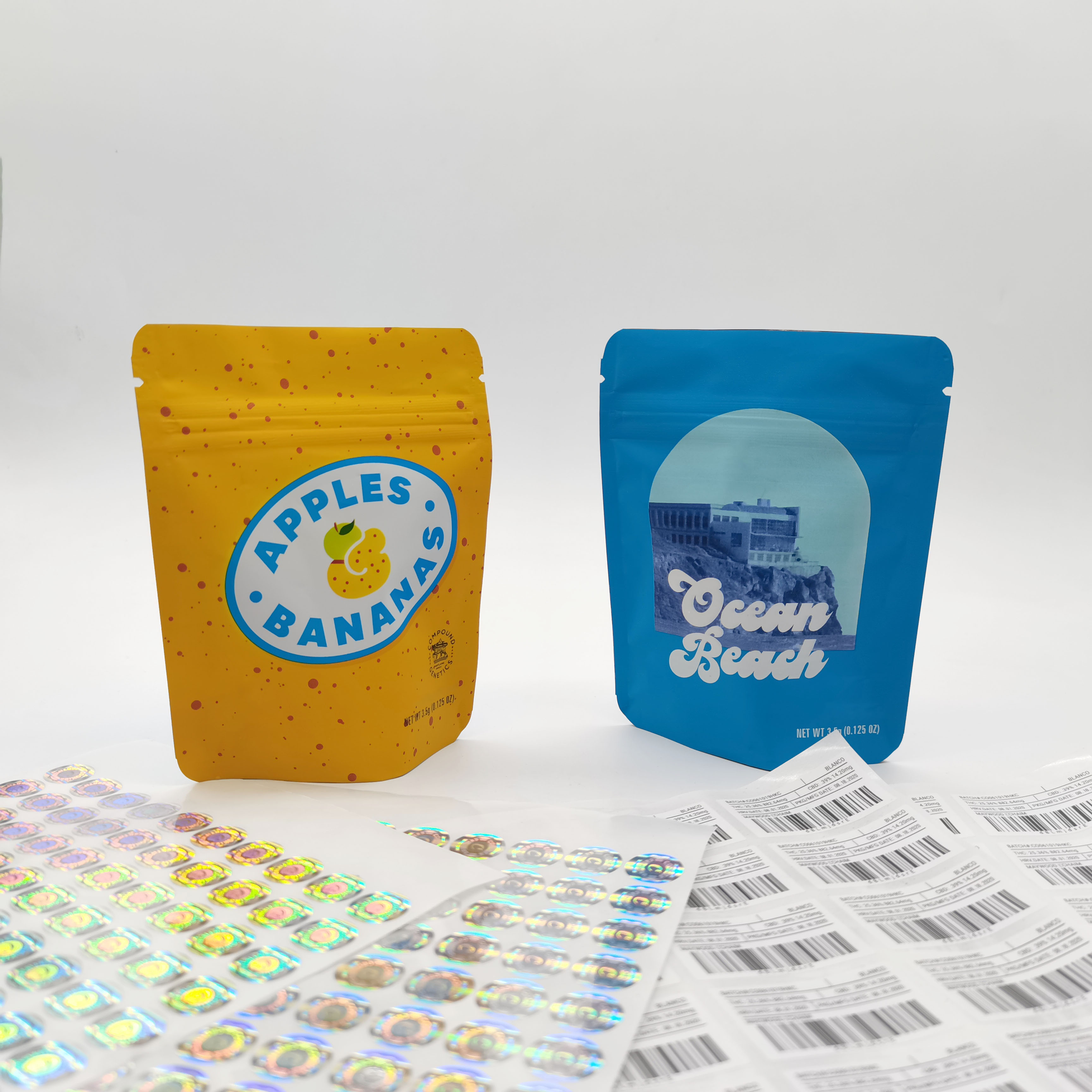 Smell Proof Cookie Packaging Bags Custom Printed Resealable Stand Up Wholesale
