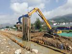Yellow CAT 320 Hydraulic Pile Driving Machine Excavator Mounted