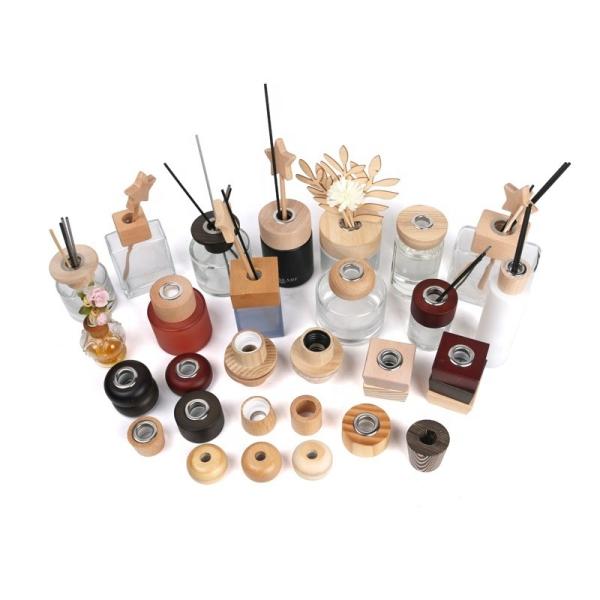 Buy cheap Non Spill Wooden Reed Diffuser Cap Perfume Lid Perfume Wooden Caps Mason Jar Caps from wholesalers