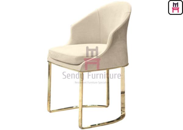 No Foldable Hotel Restaurant Chairs Stainless Steel Frame Comfortable Modern