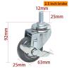 Buy cheap EDL Light Duty 2.5inch 80kg Threaded TPU Caster by Swivel and Brake type 3625S-76 from wholesalers