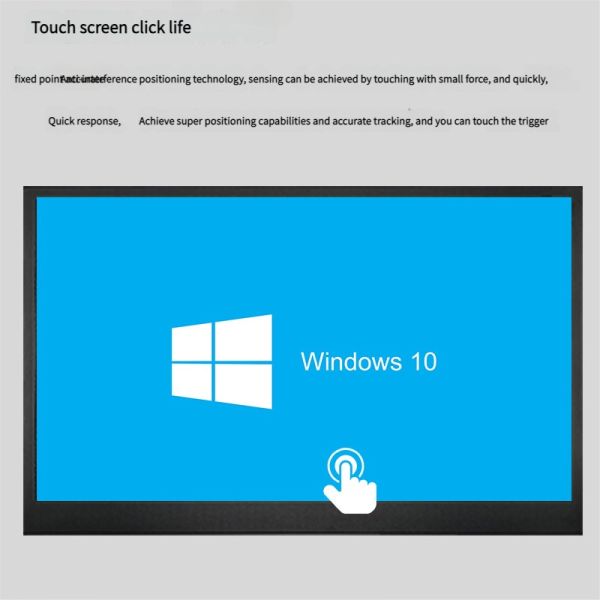 15.6-Inch Industrial-Grade Metal Touchscreen Display Full HD 1920x1080 IPS Panel with 10-Point Capacitive Touch
