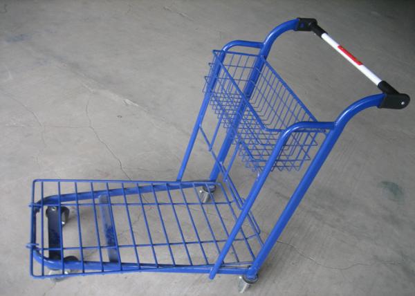 Buy cheap Removable Plastic Supermarket Trolley Wire Mesh Platform Trolley Cart from wholesalers