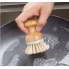 Buy cheap 3.9in Kitchen Scrub Brush Bamboo Dish Scrubber Brush 2inch Long Bristles 150g With Wood Handle from wholesalers