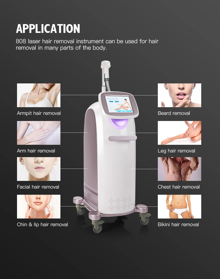 OEM CE Approved Diode Laser Hair Removal Machine 10.4 Inch Touch Screen