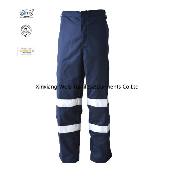 Buy cheap High Vis 65% Polyester 35% Cotton Double Reflective Tape 260gsm Work Pants from wholesalers