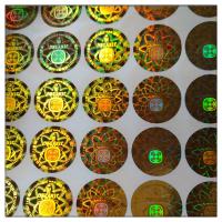 Buy cheap Die cut adhesive golden hologram laser label , customized golden hologram laser product